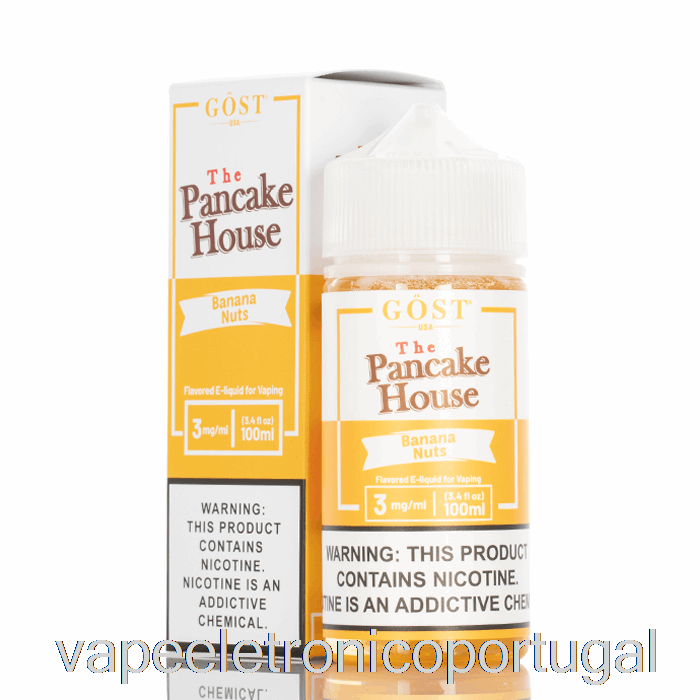 Vape Eletrônico Banana Nozes - The Pancake House - Gosto Vapor - 100ml 6mg